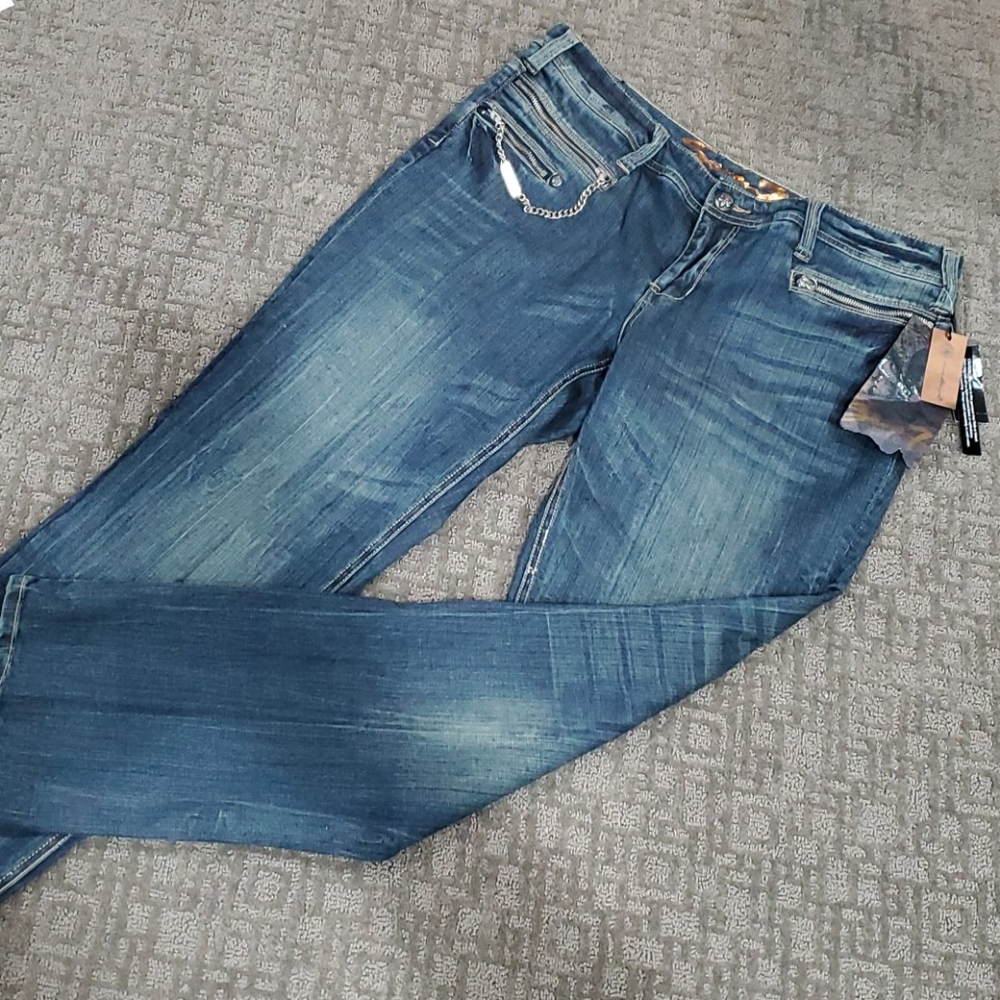 Seven Jeans Lane Bryant Fleur-de-lis Pockets SZ 18